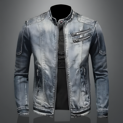 Ace | Denim Moto Jacket