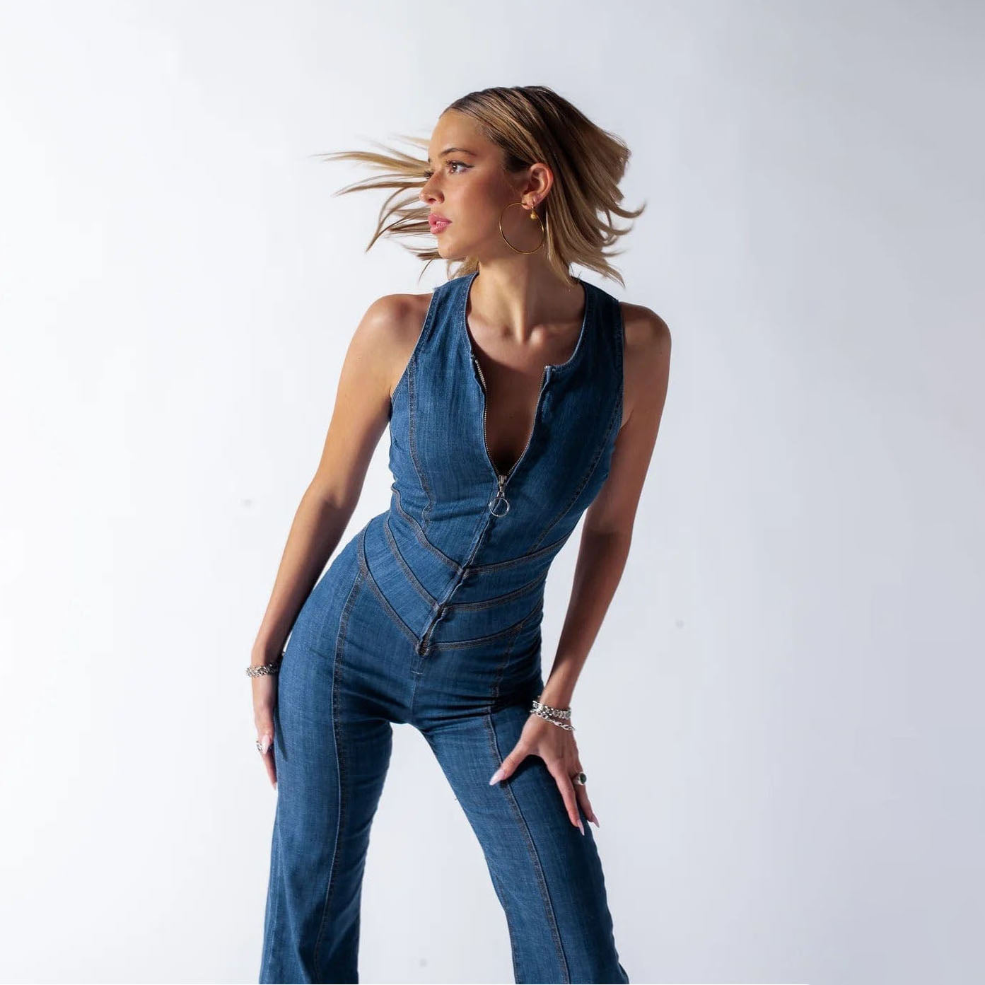 Linda | Denim Jumpsuit