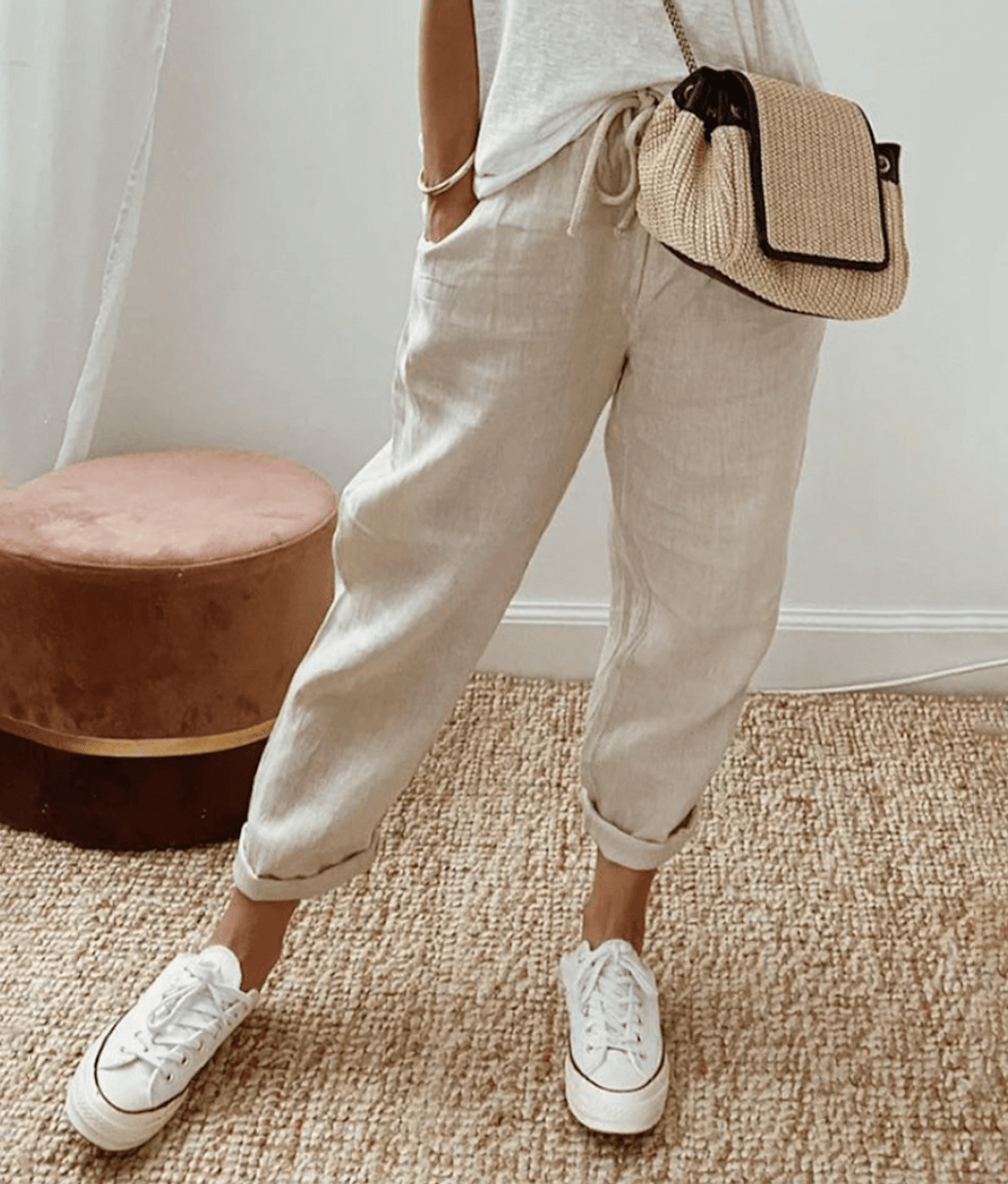 Delphine | Comfortable Cotton Trousers