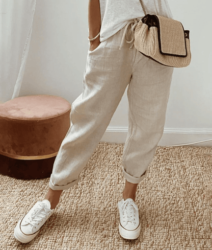 Delphine | Comfortable Cotton Trousers