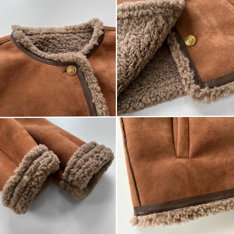 AutumnGlow Luxury Suede Jacket