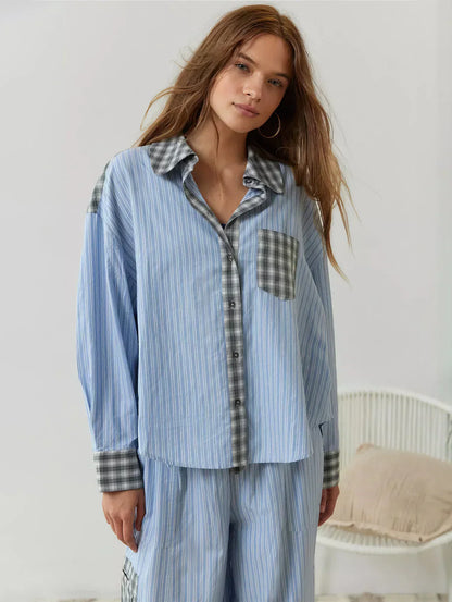 Mara | Cozy Plaid Pajama Set