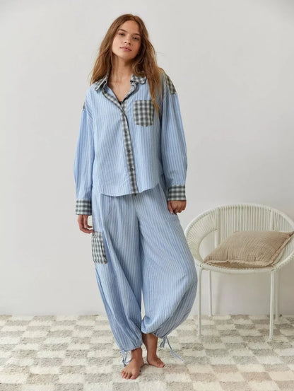 Mara | Cozy Plaid Pajama Set