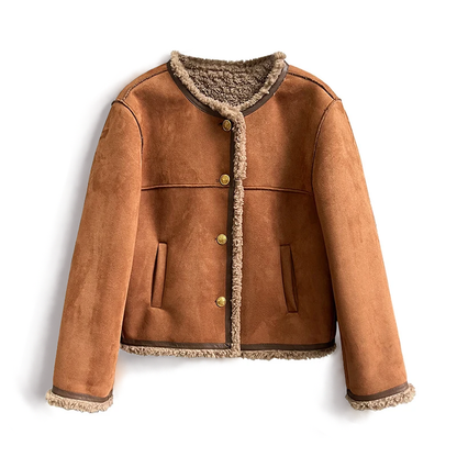 AutumnGlow Luxury Suede Jacket