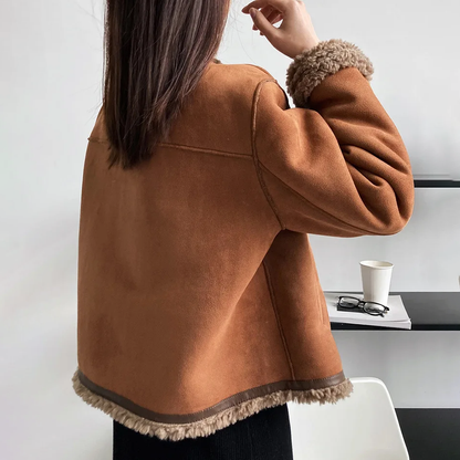 AutumnGlow Luxury Suede Jacket