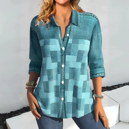 Natalie | Checkered Blouse